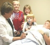 Doctor with patients